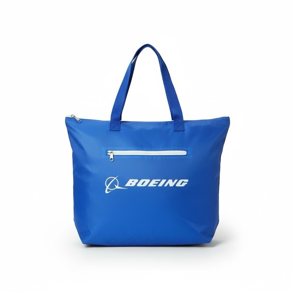 Boeing Blue Insulated Bag With Handles Zipper Closure
